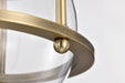 SATCO/NUVO Amado 1 Light Pendant 10 Inch Vintage Brass Finish Clear Glass (60-7815)
