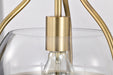 SATCO/NUVO Amado 1 Light Pendant 10 Inch Vintage Brass Finish Clear Glass (60-7815)