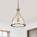 SATCO/NUVO Amado 1 Light Pendant 10 Inch Vintage Brass Finish Clear Glass (60-7815)
