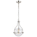 SATCO/NUVO Amado 1 Light Pendant 10 Inch Polished Nickel Finish Clear Glass (60-7816)