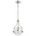 SATCO/NUVO Amado 1 Light Pendant 10 Inch Polished Nickel Finish Clear Glass (60-7816)