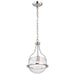 SATCO/NUVO Amado 1 Light Pendant 10 Inch Polished Nickel Finish Clear Glass (60-7816)