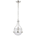 SATCO/NUVO Amado 1 Light Pendant 10 Inch Polished Nickel Finish Clear Glass (60-7816)