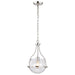 SATCO/NUVO Amado 1 Light Pendant 10 Inch Polished Nickel Finish Clear Glass (60-7816)
