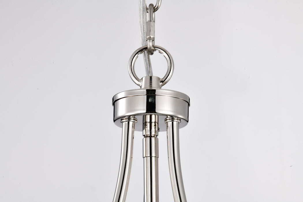 SATCO/NUVO Amado 1 Light Pendant 10 Inch Polished Nickel Finish Clear Glass (60-7816)