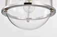 SATCO/NUVO Amado 1 Light Pendant 10 Inch Polished Nickel Finish Clear Glass (60-7816)