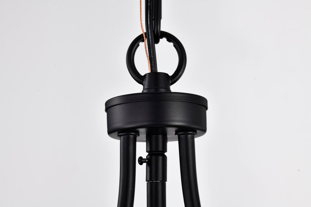 SATCO/NUVO Amado 1 Light Pendant 10 Inch Matte Black Finish Clear Glass (60-7817)
