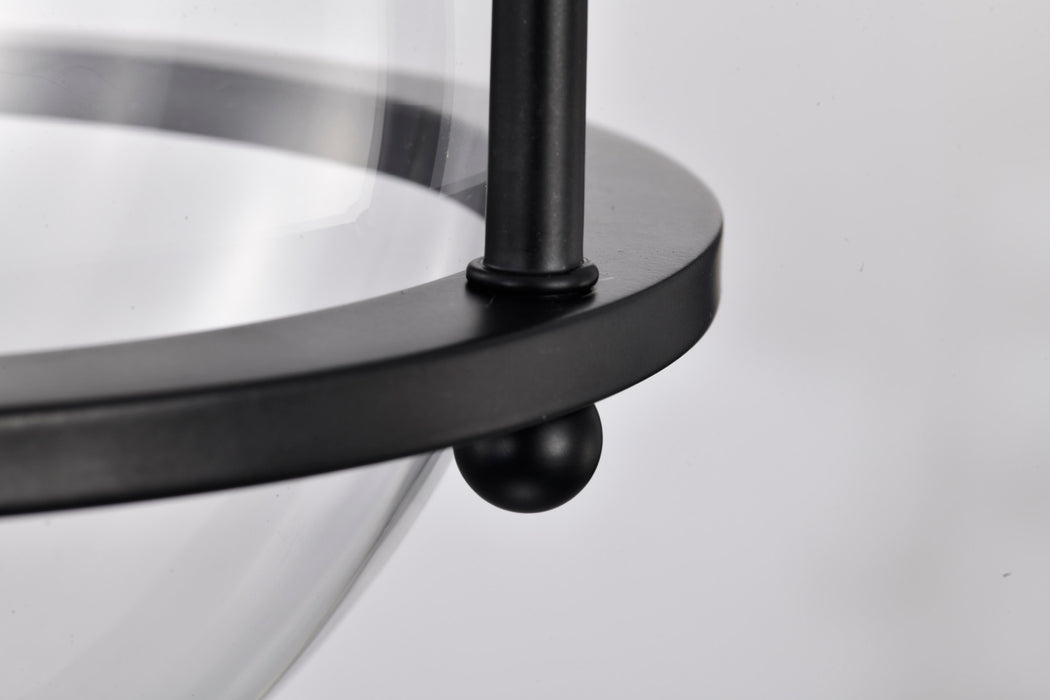 SATCO/NUVO Amado 1 Light Pendant 10 Inch Matte Black Finish Clear Glass (60-7817)