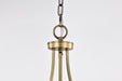 SATCO/NUVO Amado 3 Light Pendant 14 Inch Vintage Brass Finish Clear Glass (60-7818)