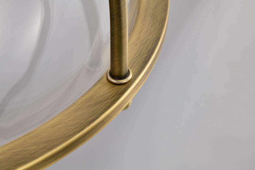 SATCO/NUVO Amado 3 Light Pendant 14 Inch Vintage Brass Finish Clear Glass (60-7818)