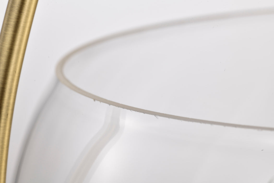 SATCO/NUVO Amado 3 Light Pendant 14 Inch Vintage Brass Finish Clear Glass (60-7818)