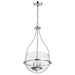 SATCO/NUVO Amado 3 Light Pendant 14 Inch Polished Nickel Finish Clear Glass (60-7819)