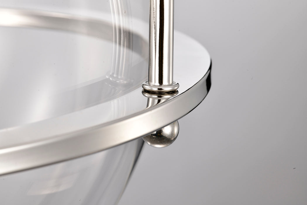 SATCO/NUVO Amado 3 Light Pendant 14 Inch Polished Nickel Finish Clear Glass (60-7819)