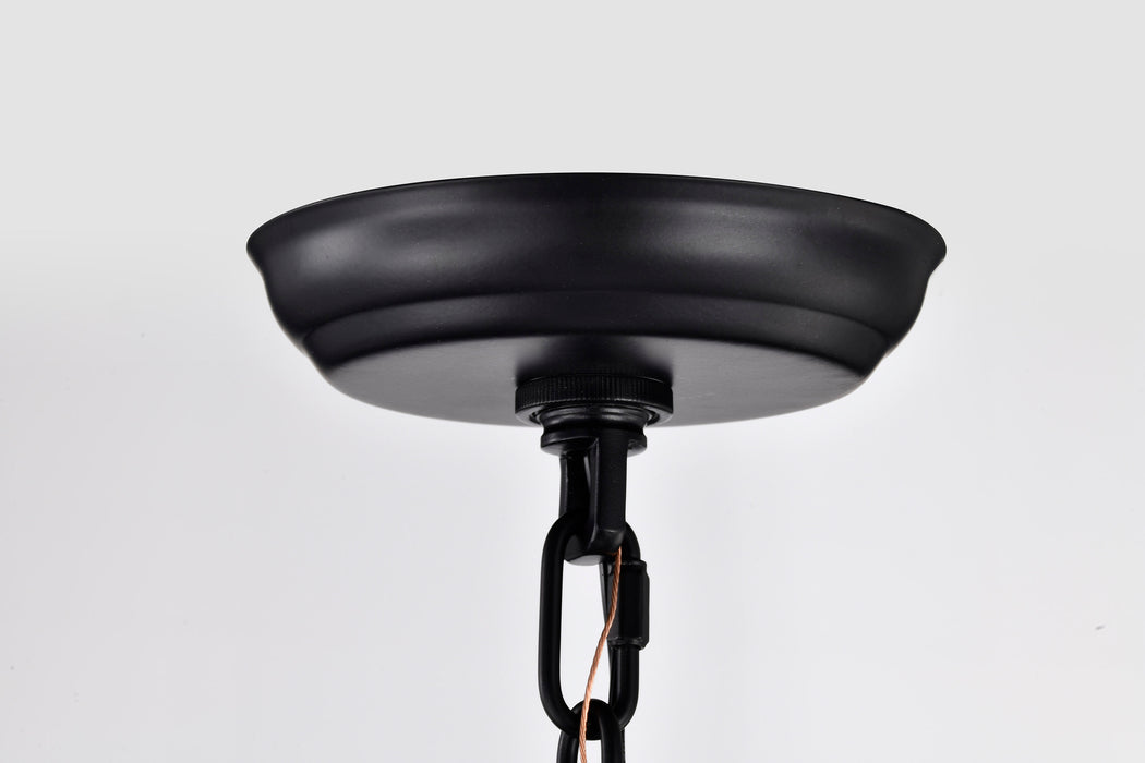 SATCO/NUVO Amado 3 Light Pendant 14 Inch Matte Black Finish Clear Glass (60-7820)