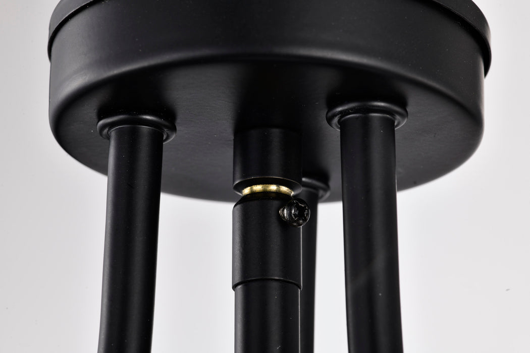 SATCO/NUVO Amado 3 Light Pendant 14 Inch Matte Black Finish Clear Glass (60-7820)