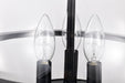 SATCO/NUVO Amado 3 Light Pendant 14 Inch Matte Black Finish Clear Glass (60-7820)