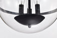 SATCO/NUVO Amado 3 Light Pendant 14 Inch Matte Black Finish Clear Glass (60-7820)