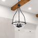 SATCO/NUVO Amado 3 Light Pendant 14 Inch Matte Black Finish Clear Glass (60-7820)