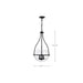 SATCO/NUVO Amado 3 Light Pendant 14 Inch Matte Black Finish Clear Glass (60-7820)
