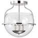 SATCO/NUVO Amado 3 Light Semi Flush Mount Polished Nickel Finish Clear Glass (60-7822)