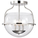 SATCO/NUVO Amado 3 Light Semi Flush Mount Polished Nickel Finish Clear Glass (60-7822)