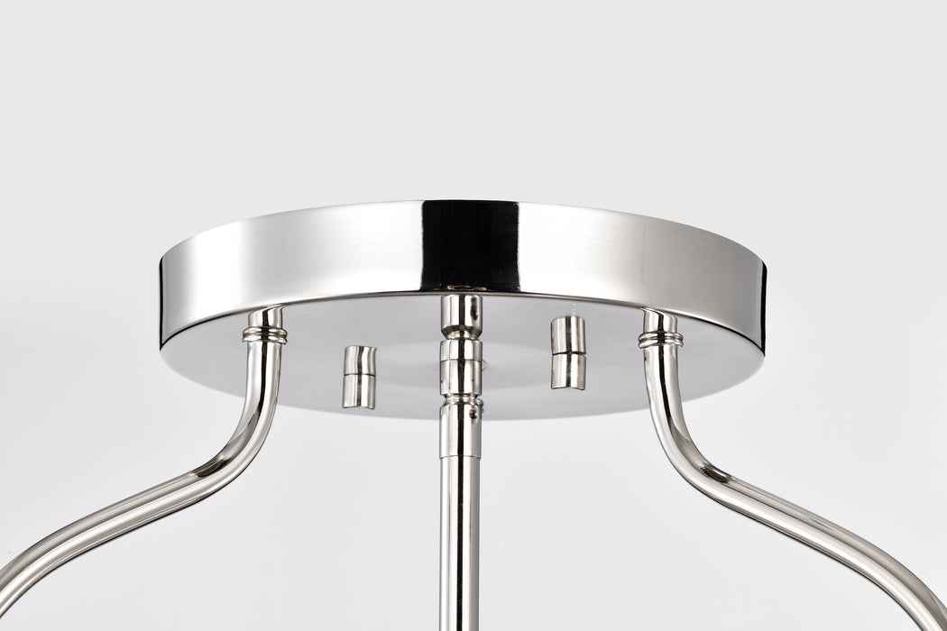 SATCO/NUVO Amado 3 Light Semi Flush Mount Polished Nickel Finish Clear Glass (60-7822)