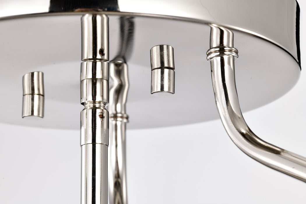 SATCO/NUVO Amado 3 Light Semi Flush Mount Polished Nickel Finish Clear Glass (60-7822)