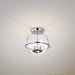 SATCO/NUVO Amado 3 Light Semi Flush Mount Polished Nickel Finish Clear Glass (60-7822)