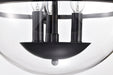 SATCO/NUVO Amado 3 Light Semi Flush Mount Matte Black Finish Clear Glass (60-7823)