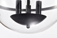 SATCO/NUVO Amado 3 Light Semi Flush Mount Matte Black Finish Clear Glass (60-7823)