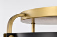 SATCO/NUVO Altos 3 Light Semi Flush 14 Inch Matte Black And Natural Brass Finish (60-7840)