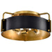 SATCO/NUVO Altos 4 Light Semi Flush Matte Black And Natural Brass Finish (60-7841)