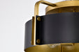 SATCO/NUVO Altos 4 Light Semi Flush Matte Black And Natural Brass Finish (60-7841)