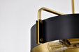 SATCO/NUVO Altos 4 Light Medium Pendant Matte Black And Natural Brass Finish (60-7843)