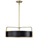 SATCO/NUVO Altos 5 Light Large Pendant Matte Black And Natural Brass Finish (60-7844)