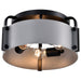 SATCO/NUVO Altos 3 Light Semi Flush 14 Inch Gray And Matte Black Finish (60-7850)