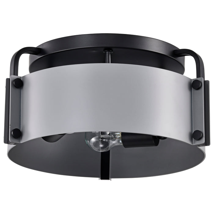 SATCO/NUVO Altos 3 Light Semi Flush 14 Inch Gray And Matte Black Finish (60-7850)