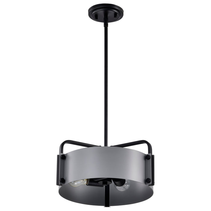 SATCO/NUVO Altos 3 Light Small Pendant Gray And Matte Black Finish (60-7852)