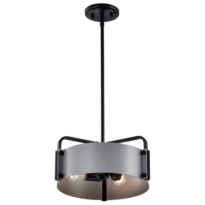 SATCO/NUVO Altos 3 Light Small Pendant Gray And Matte Black Finish (60-7852)