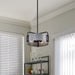 SATCO/NUVO Altos 3 Light Small Pendant Gray And Matte Black Finish (60-7852)