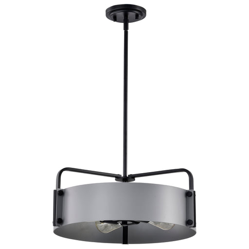 SATCO/NUVO Altos 4 Light Medium Pendant Gray And Matte Black Finish (60-7853)