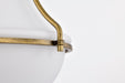 SATCO/NUVO Valdora 1 Light Pendant 10 Inch Natural Brass Finish White Opal Glass (60-7862)