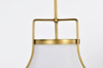 SATCO/NUVO Valdora 1 Light Pendant 14 Inch Natural Brass Finish White Opal Glass (60-7863)