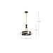 SATCO/NUVO Marsden 4 Light Chandelier Matte Black And Natural Brass Finish (60-7864)