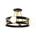 SATCO/NUVO Marsden 4 Light Semi Flush Matte Black And Natural Brass Finish (60-7866)