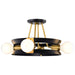 SATCO/NUVO Marsden 4 Light Semi Flush Matte Black And Natural Brass Finish (60-7866)