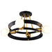 SATCO/NUVO Marsden 4 Light Semi Flush Matte Black And Natural Brass Finish (60-7866)