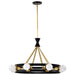 SATCO/NUVO Marsden 8 Light Chandelier Matte Black And Natural Brass Finish (60-7868)