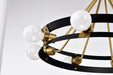 SATCO/NUVO Marsden 8 Light Chandelier Matte Black And Natural Brass Finish (60-7868)