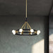 SATCO/NUVO Marsden 8 Light Chandelier Matte Black And Natural Brass Finish (60-7868)